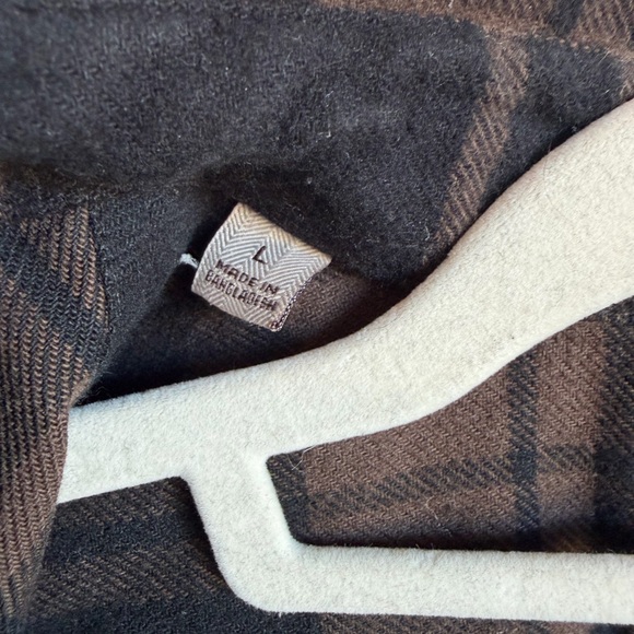 Jachs Men's Black and Brown Plaid Button-Down Shirt Flannel - Picture 6 of 8